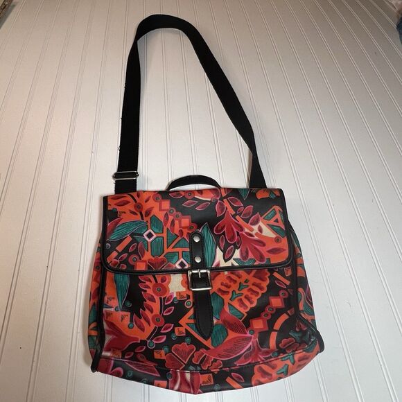 Fossil Bag Womens Multicolor Floral Crossbody Messenger Bag - Picture 3 of 16
